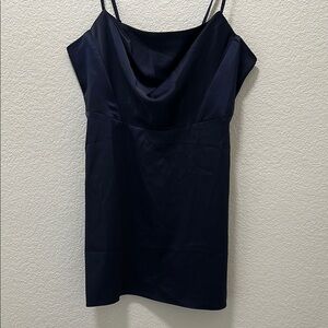 Topshop Navy Mini Dress